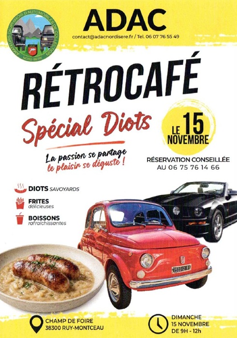 Rétro café de l'Adac tous les 4ème dimanche du mois à Ruy-Montceau